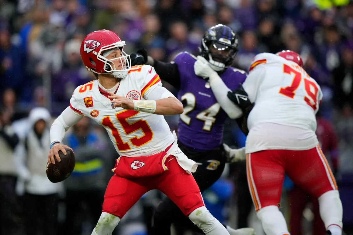 Kansas City quarterback Patrick Mahomes and the Chiefs will face off against the Baltimore Ravens in a rematch of last year's AFC title game in Week 1 of the 2024 season. Matt Slocum/Associated Press